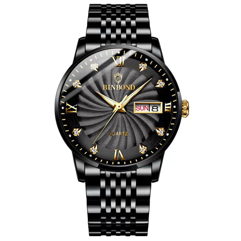 Eleganza Pro Men’s Quartz Watch – Dual Calendar Business Edition