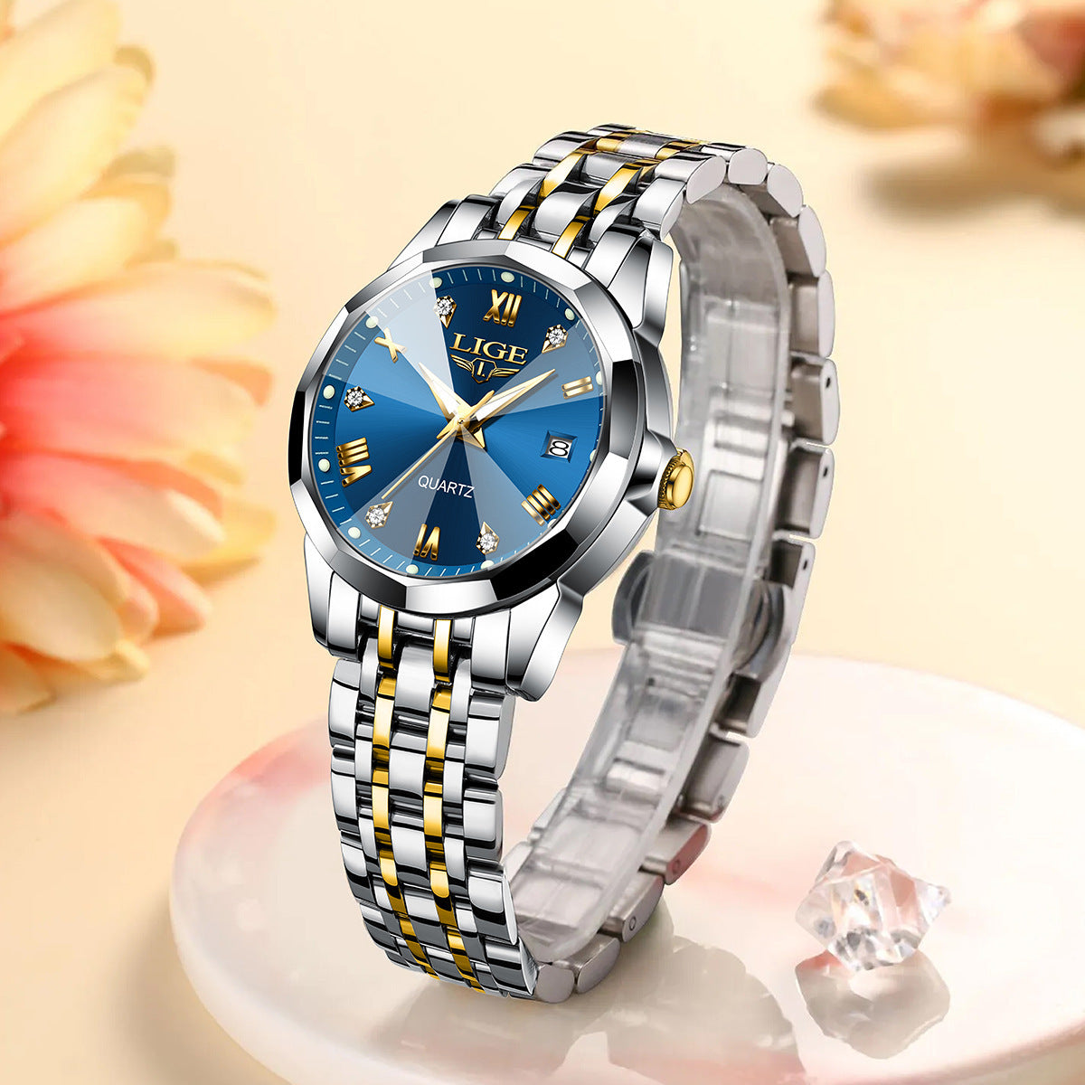 Stylish and Versatile Calendar Waterproof Quartz Watch Couple Men and Women Watch