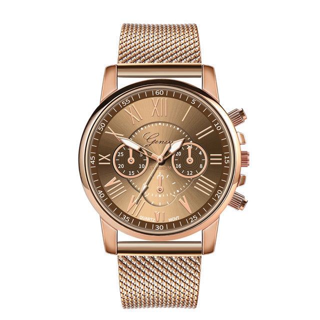 Chic Silicone Mesh Belt Ladies Quartz Watch