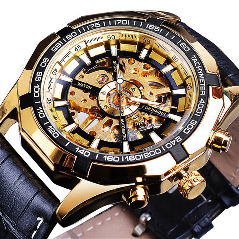 Timeless Elegance: Forsining Men's Fashion Casual Classic Waterproof Manual Mechanical Watch