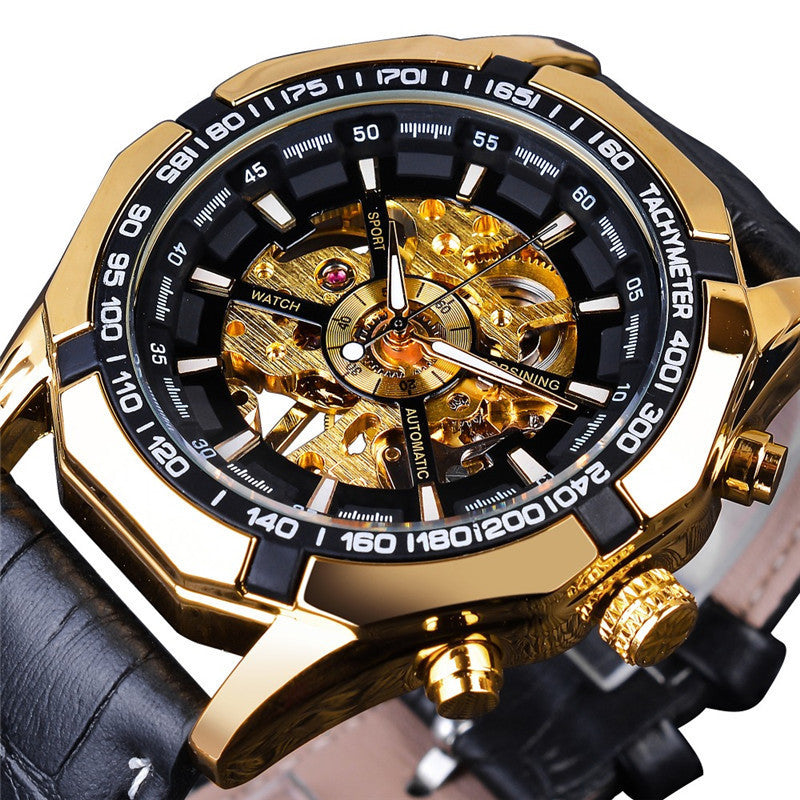 Timeless Elegance: Forsining Men's Fashion Casual Classic Waterproof Manual Mechanical Watch