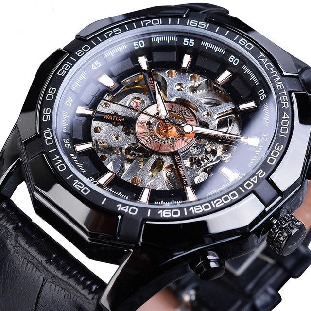 Timeless Elegance: Forsining Men's Fashion Casual Classic Waterproof Manual Mechanical Watch