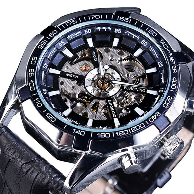 Timeless Elegance: Forsining Men's Fashion Casual Classic Waterproof Manual Mechanical Watch