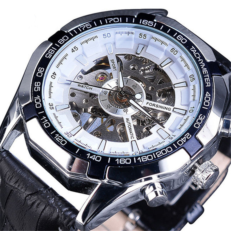 Timeless Elegance: Forsining Men's Fashion Casual Classic Waterproof Manual Mechanical Watch