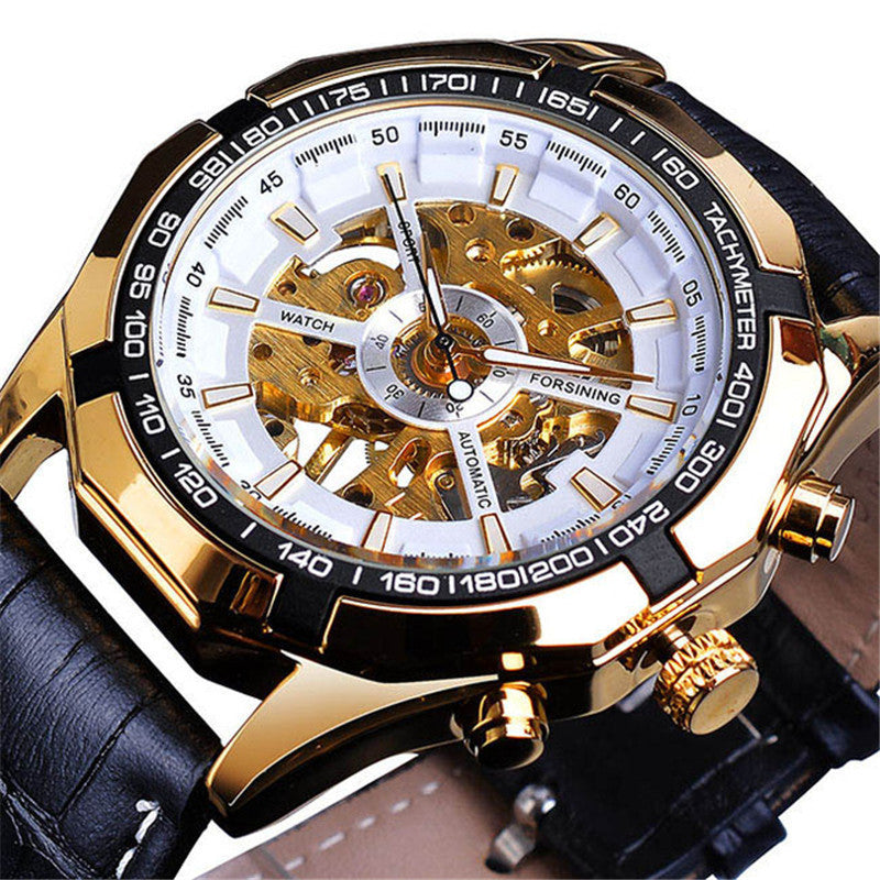 Timeless Elegance: Forsining Men's Fashion Casual Classic Waterproof Manual Mechanical Watch