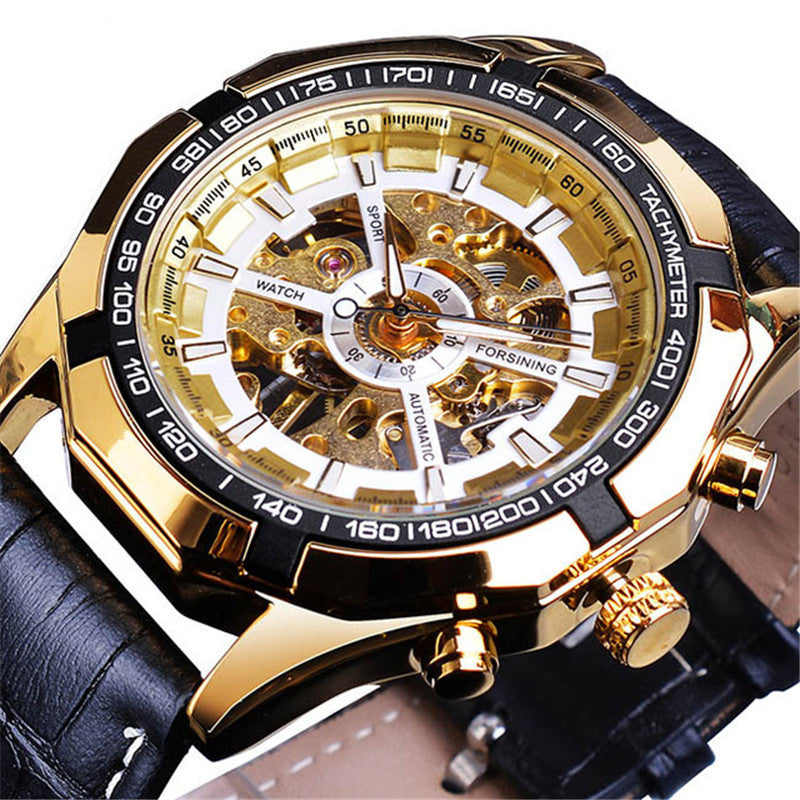 Timeless Elegance: Forsining Men's Fashion Casual Classic Waterproof Manual Mechanical Watch