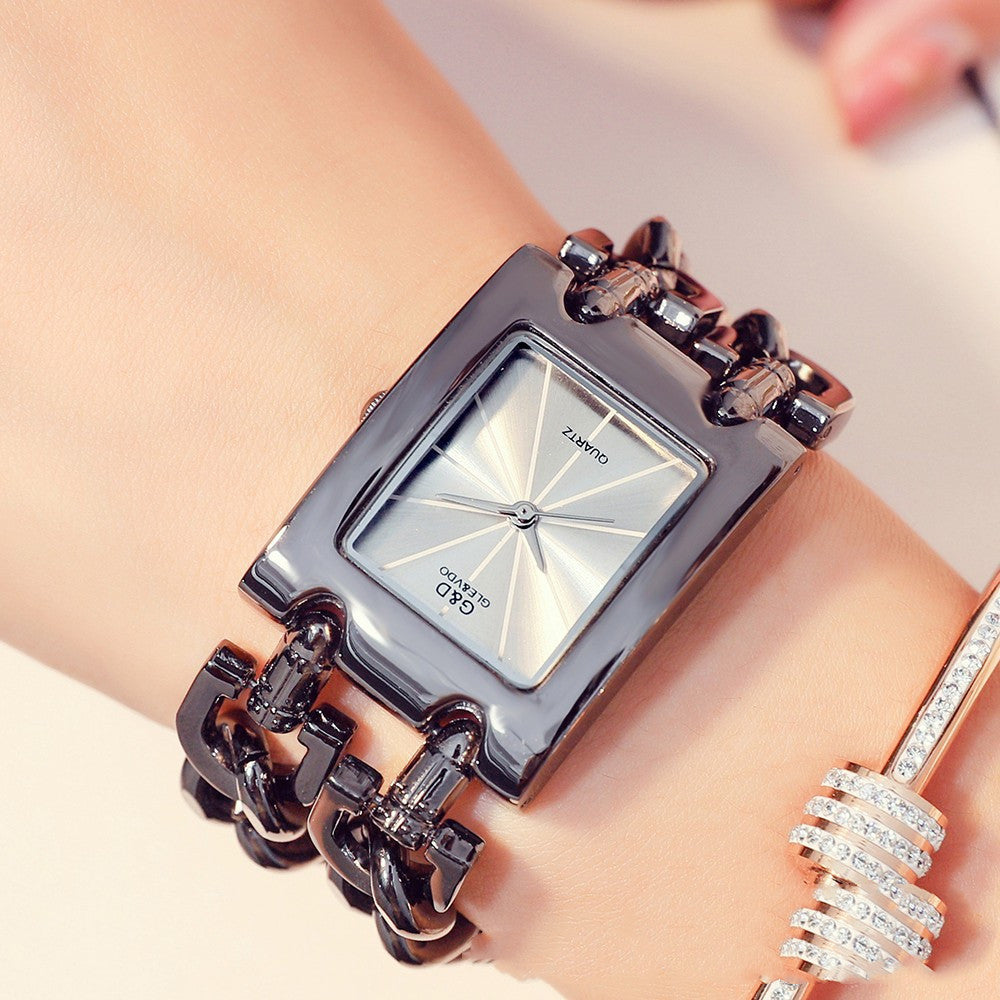 AliExpress Two-Chain Explosion-Proof Quartz Female Watch