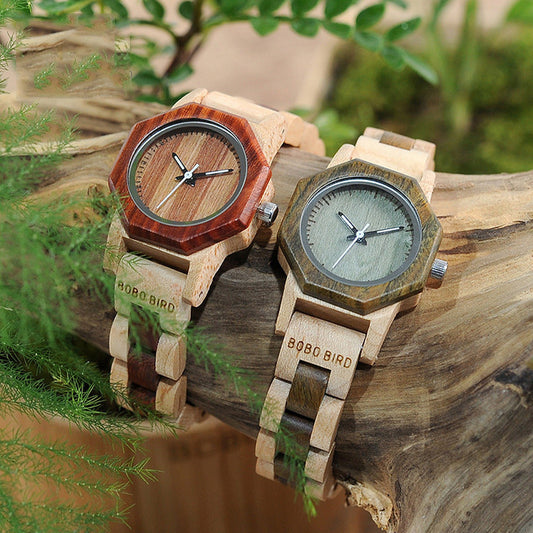 Fashion Retro Simple Ladies Wooden Watch