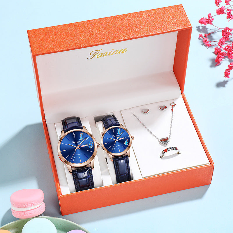 Fasina Couple Models For Life 1314 Simple Female Watch Male Valentine'S Day Gift Watch Set