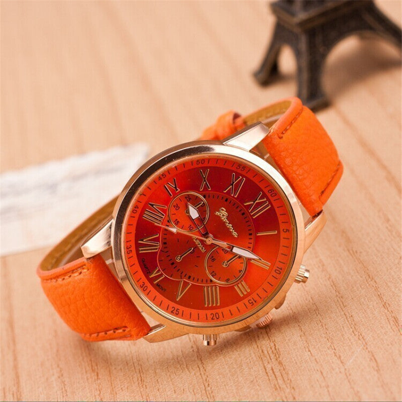 LUXORIS™ Eleganza – Women's Roman Three-Eye Quartz Watch