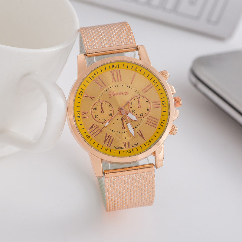 Chic Silicone Mesh Belt Ladies Quartz Watch