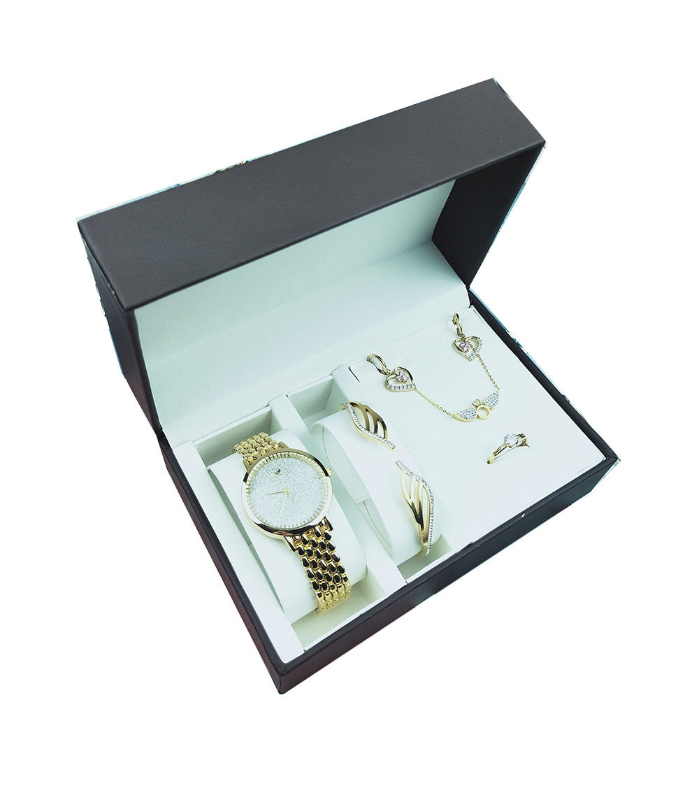 5-Piece Watch Gift Box Set with Fashion Accessories