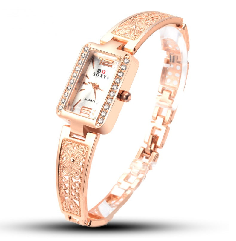 AliExpress Amazon Fashion Bracelet Watch - Rose Gold Square Dial