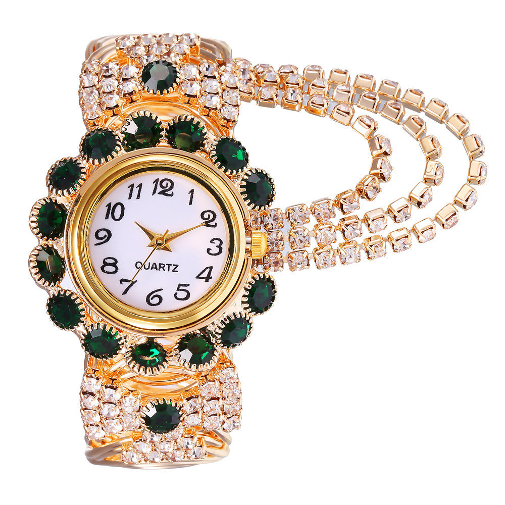 All-Match Ladies Diamond Claw Chain Quartz Watch