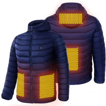 ThermaShield™ Heated Puffer Jacket – Insulated Electric Heating Windbreaker