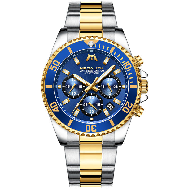 VersaSport Six-Pin Three-Eye Men's Sports Watch