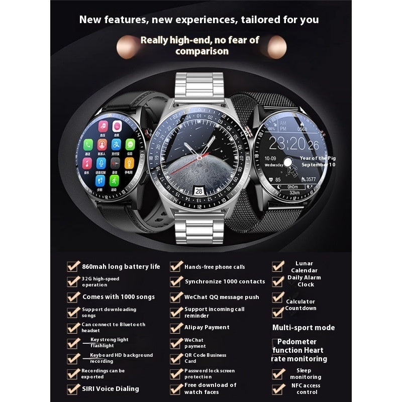 Stay Connected: 32G Memory Ultra-long Standby Smart Watch with Flashlight and Bluetooth Calling