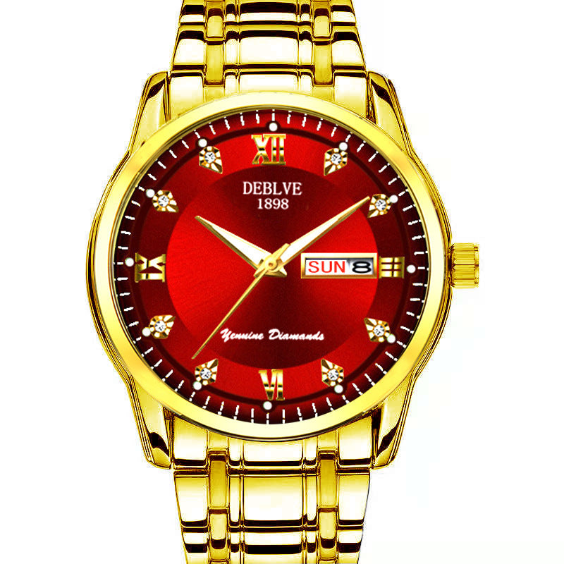 Galactic Dual Calendar Men's Waterproof Luminous Watch