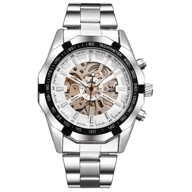 Effortless Elegance: Full Automatic Men's Automatic Mechanical Watch with Steel Strip