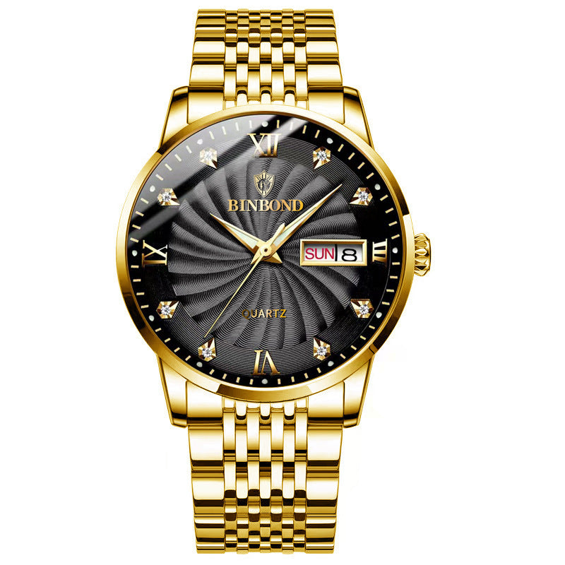 Eleganza Pro Men’s Quartz Watch – Dual Calendar Business Edition