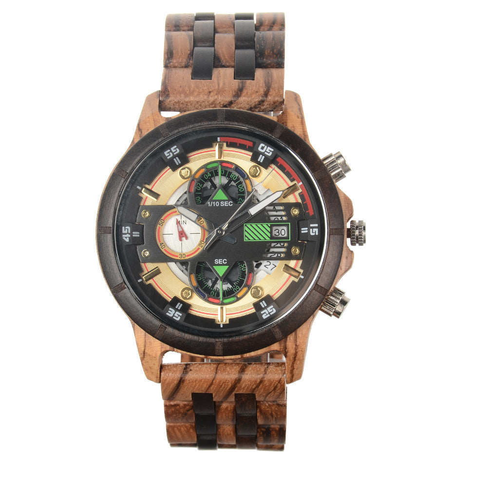 Woodcraft Multi-function Quartz Men's Watch