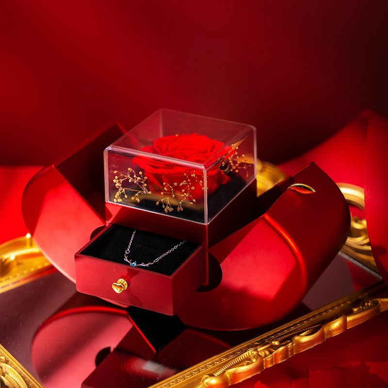 Eternal Rose Apple Jewelry Box – A Timeless Symbol of Love