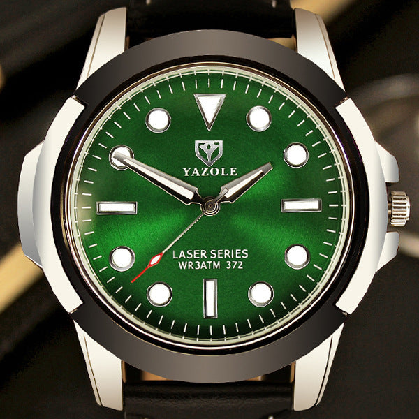 Performance and Style: 372 YAZOLE Brand Quartz Men's Sports Watch - Luminous Green Ghost Series