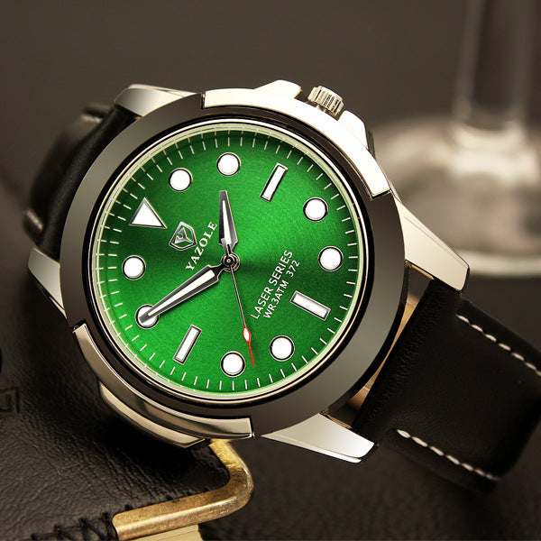 Performance and Style: 372 YAZOLE Brand Quartz Men's Sports Watch - Luminous Green Ghost Series