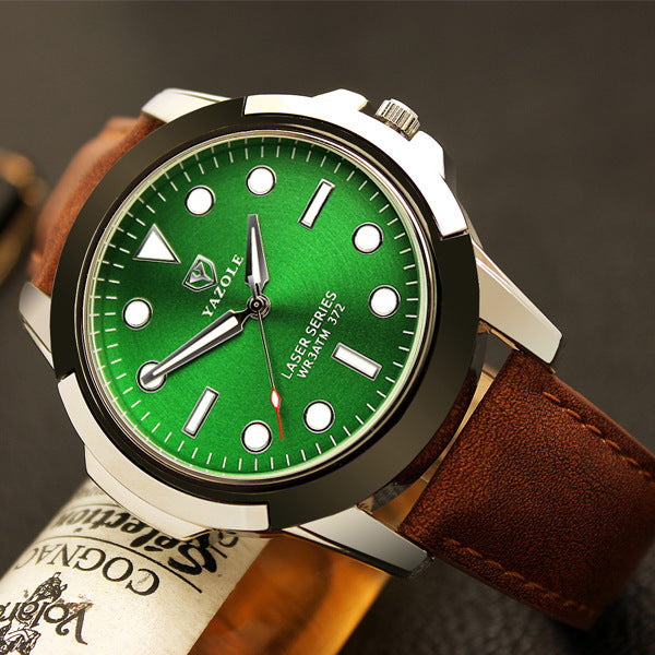 Performance and Style: 372 YAZOLE Brand Quartz Men's Sports Watch - Luminous Green Ghost Series