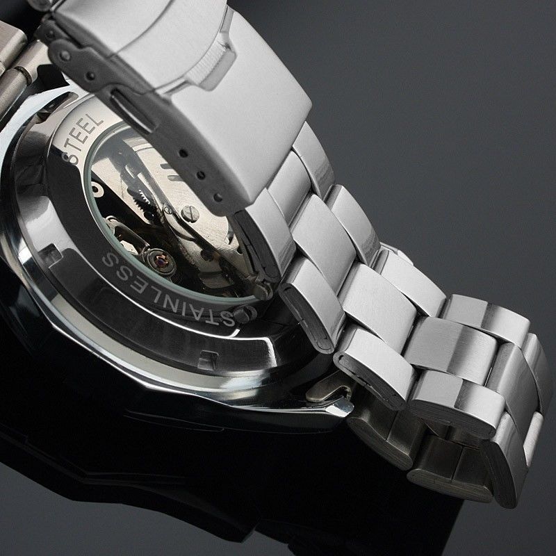 Elegance Redefined: Full Automatic Winner Men's Automatic Mechanical Watch with Steel Strip