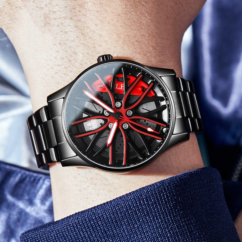 Men's Wheel Rotating Fashion Waterproof Quartz Watch