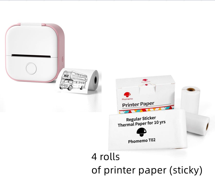 Phomemo™ T02 Mini Thermal Printer – Portable Bluetooth Label & Photo Printer