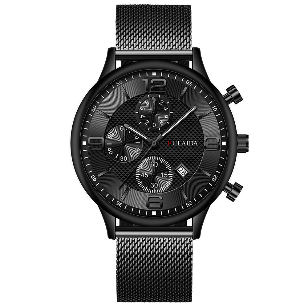 Timeless Mesh Calendar Quartz Watch for Men