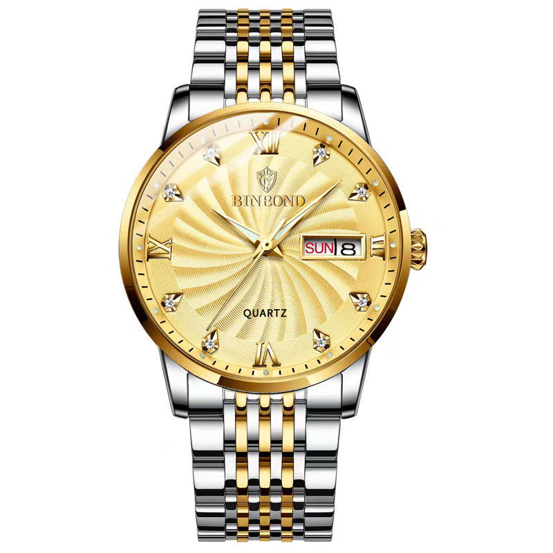 Eleganza Pro Men’s Quartz Watch – Dual Calendar Business Edition