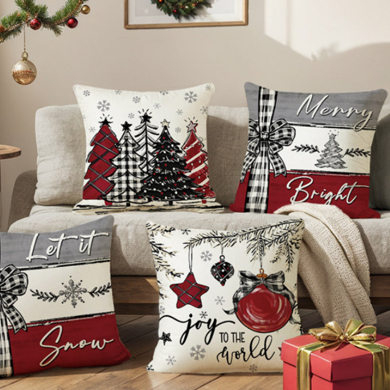 FestiveCharm™ Christmas Cushion Cover – Holiday Home Décor 2024