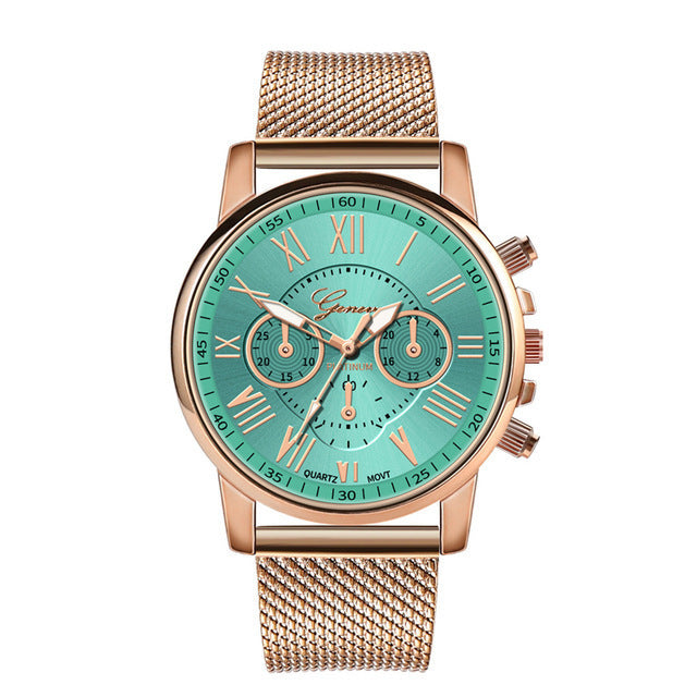 Chic Silicone Mesh Belt Ladies Quartz Watch