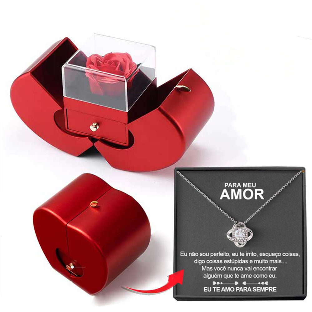 Eternal Rose Apple Jewelry Box – A Timeless Symbol of Love