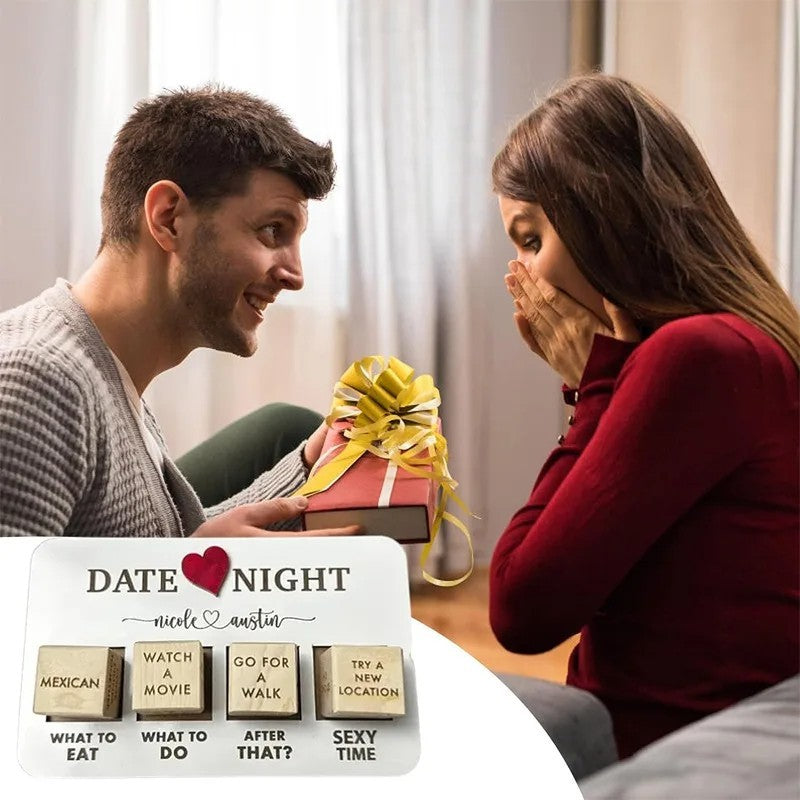 LoveRoll™ Wooden Date Night Dice – Fun & Romantic Game for Couples