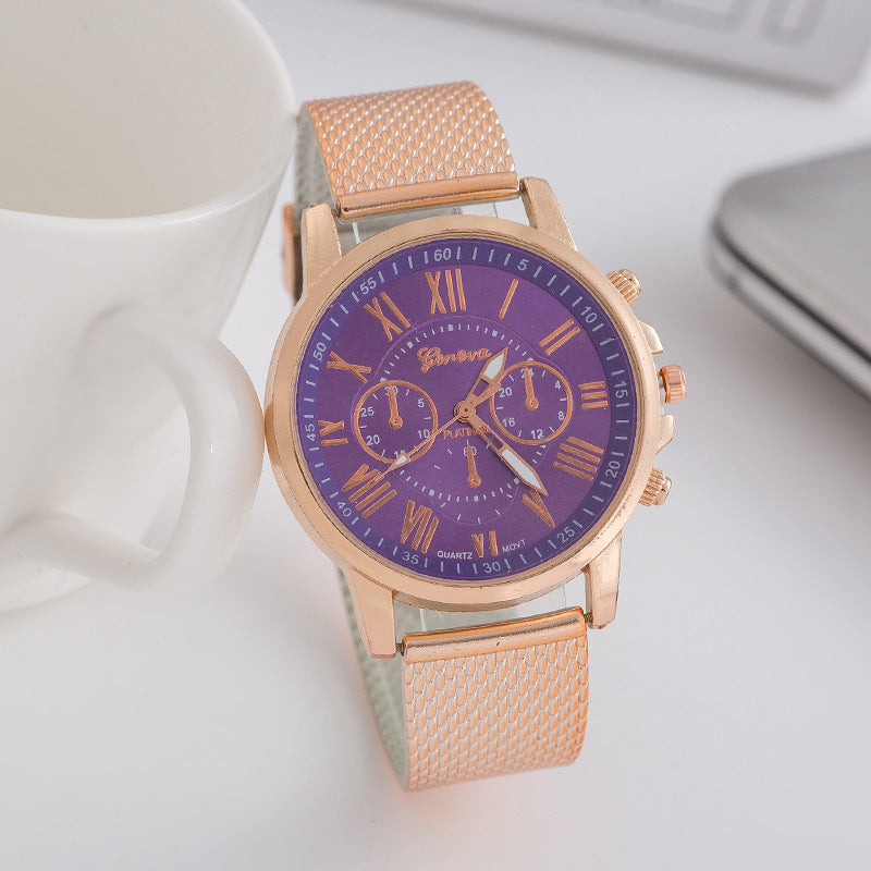 Chic Silicone Mesh Belt Ladies Quartz Watch