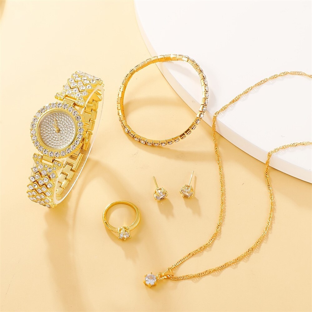 Radiant Elegance: 5-Piece Diamond Jewelry Set