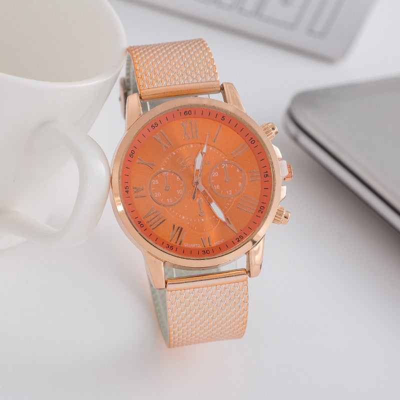 Chic Silicone Mesh Belt Ladies Quartz Watch