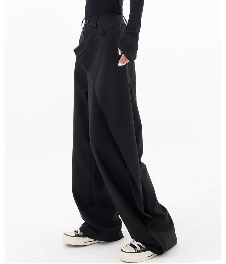 ChicFlow™ Irregular Wide-Leg Pants – Elegant High-Waist Loose Trousers