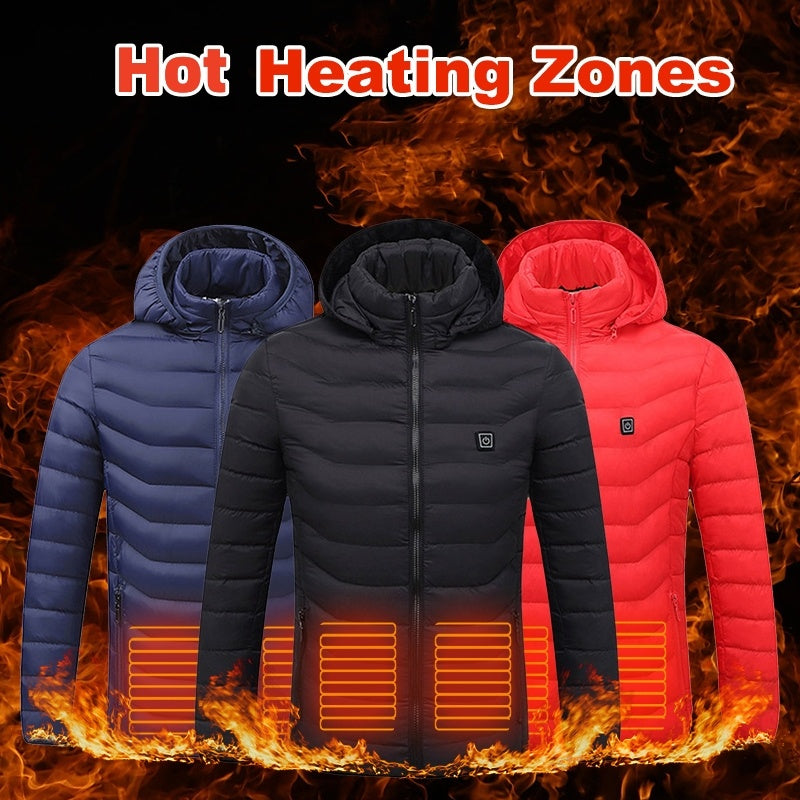 ThermaShield™ Heated Puffer Jacket – Insulated Electric Heating Windbreaker