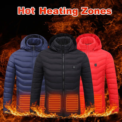 ThermaShield™ Heated Puffer Jacket – Insulated Electric Heating Windbreaker