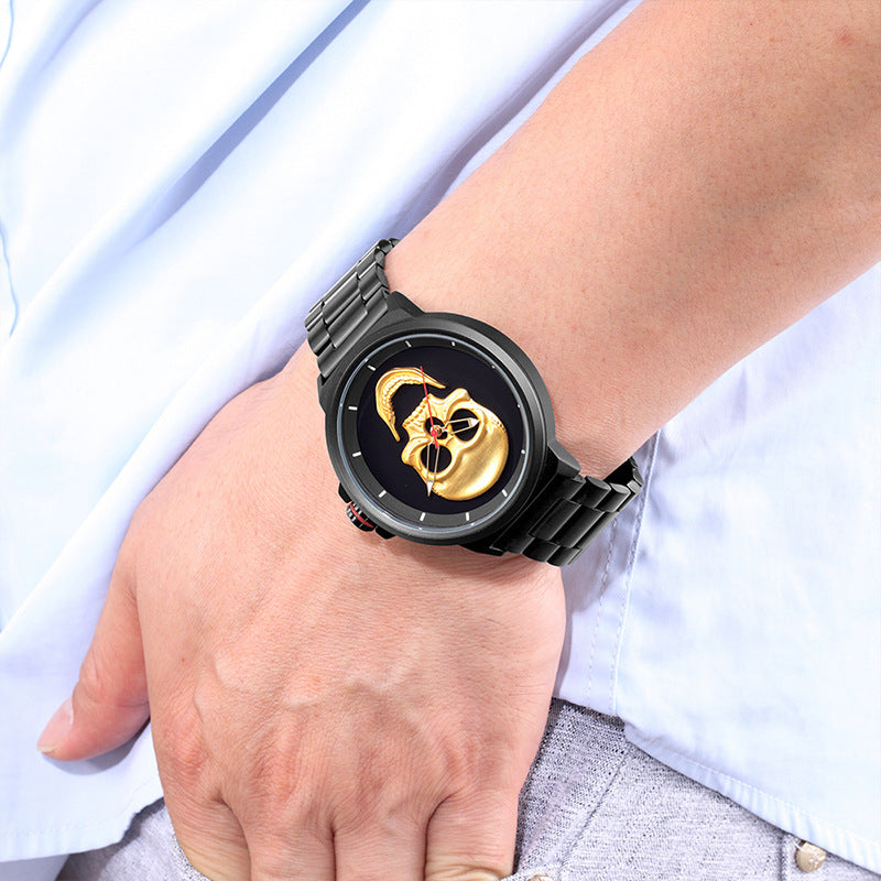 Pirate Skull Style Quartz Men's Sports Watch