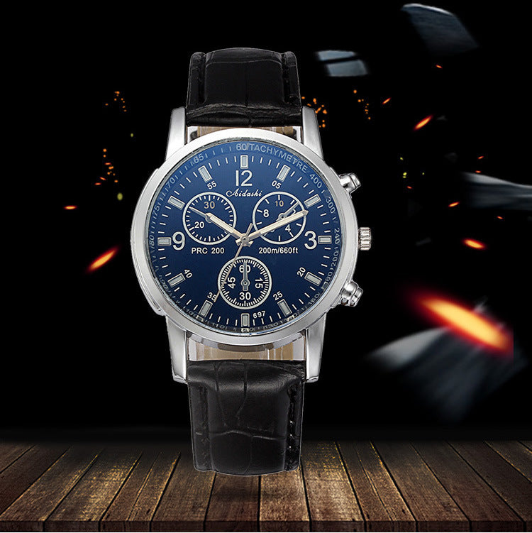 LUXORIS™ Blue Radiance – Three-Eye Chronograph Men's Watch