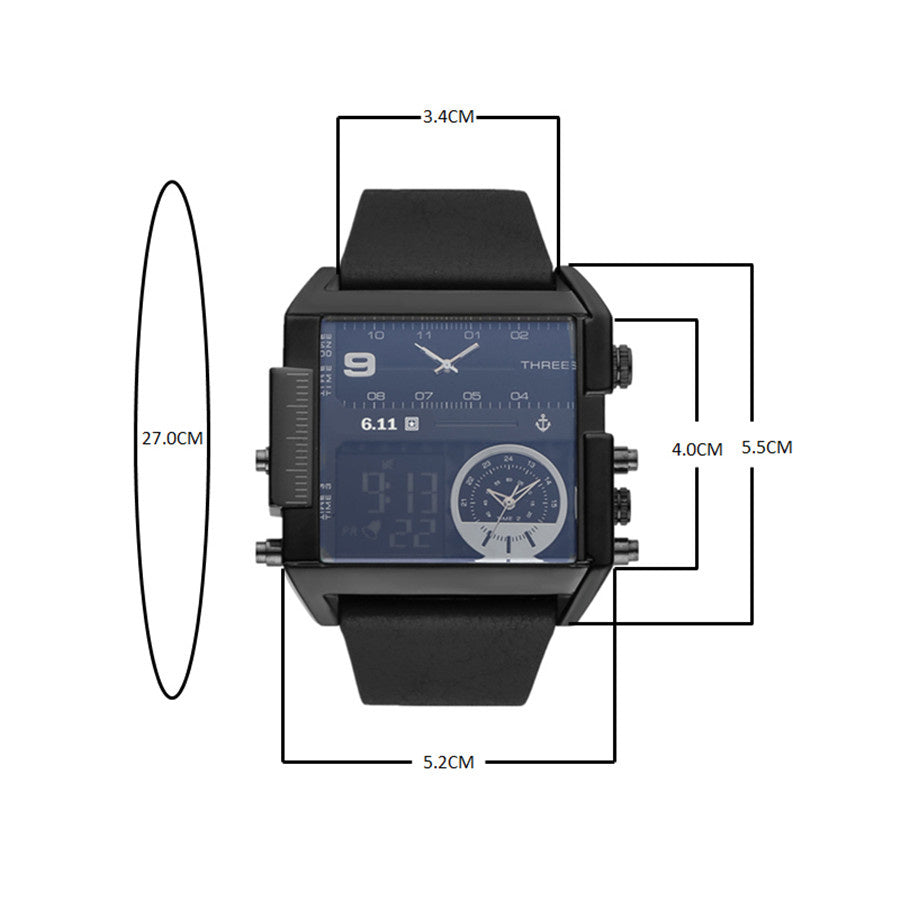 611 Date 8145 Countdown Waterproof Electronic Watch