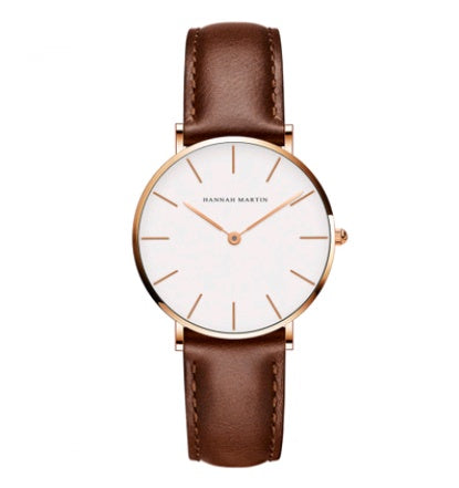 Chic Simplicity: 36mm Ladies Simple Waterproof Student Watch