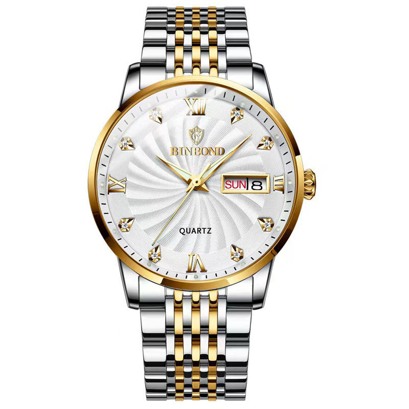 Eleganza Pro Men’s Quartz Watch – Dual Calendar Business Edition