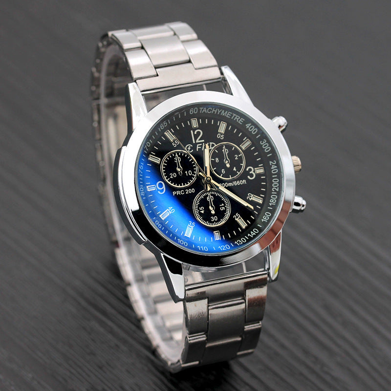 Azure Glass Belt Men's Fashion Gift Quartz Watch